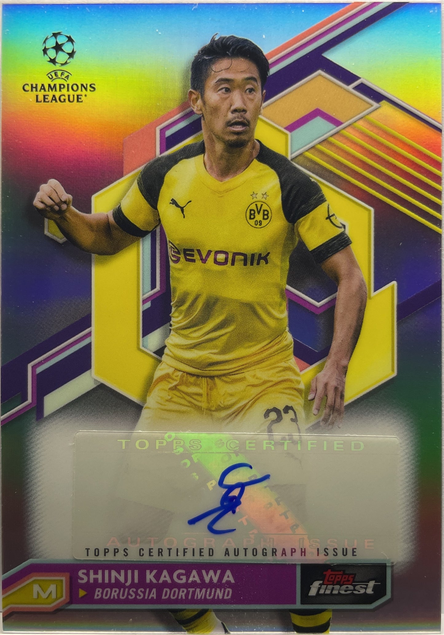 Shinji Kagawa Autograph Topps Finest UCC 2022/23