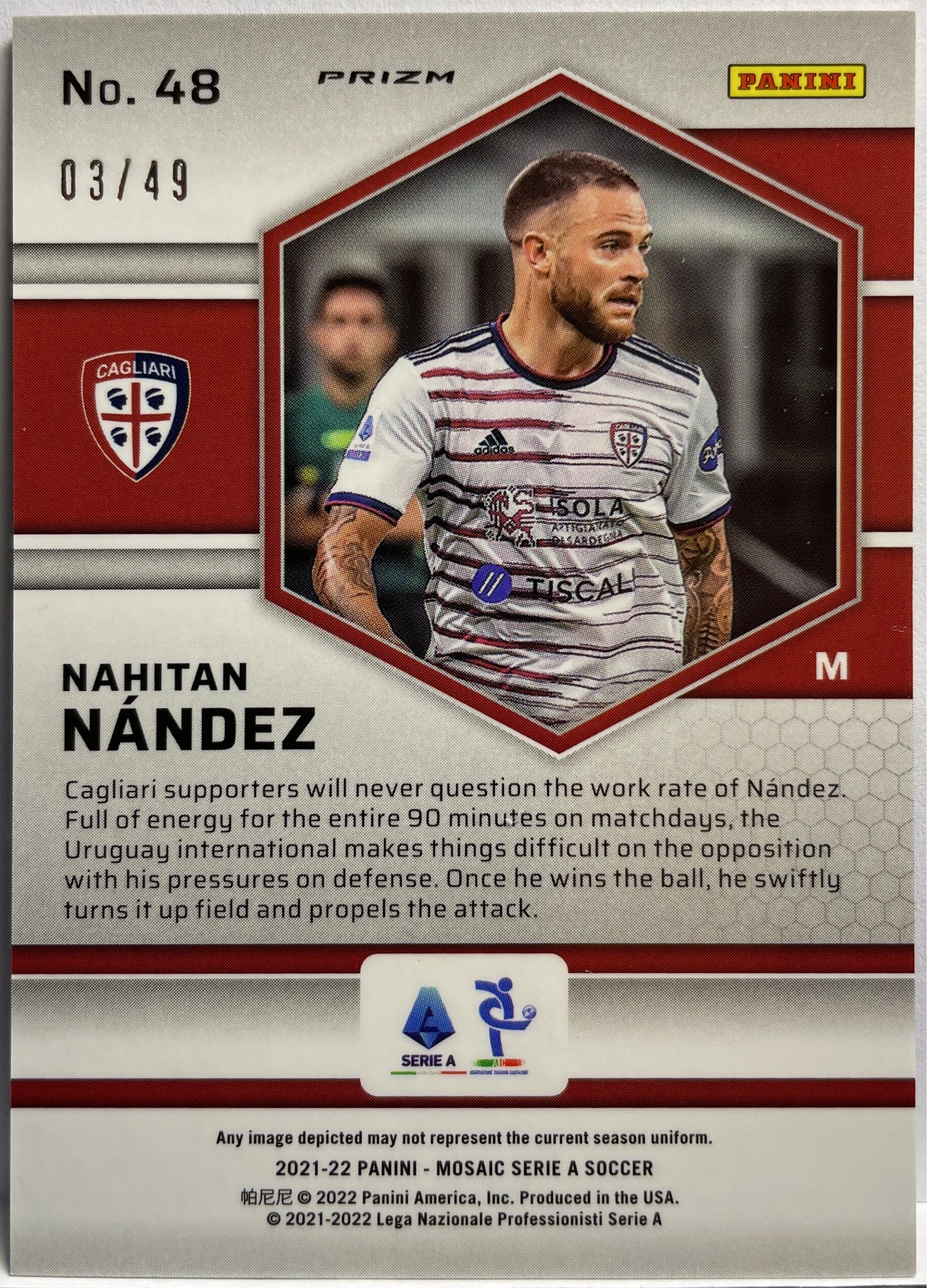 Nahitan Nandez 03/49 Purple Mosaic Serie A 2021/22