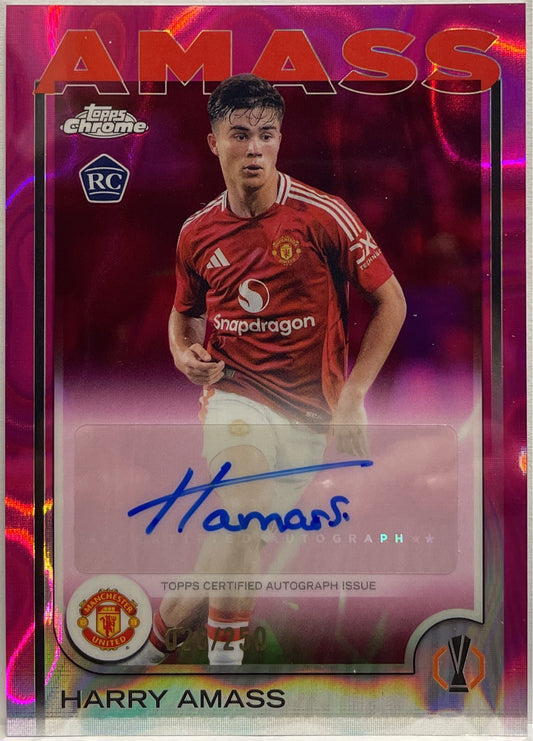 Harry Amass 26/250 Rookie Pink Lava Topps Chrome UCC 2024/25