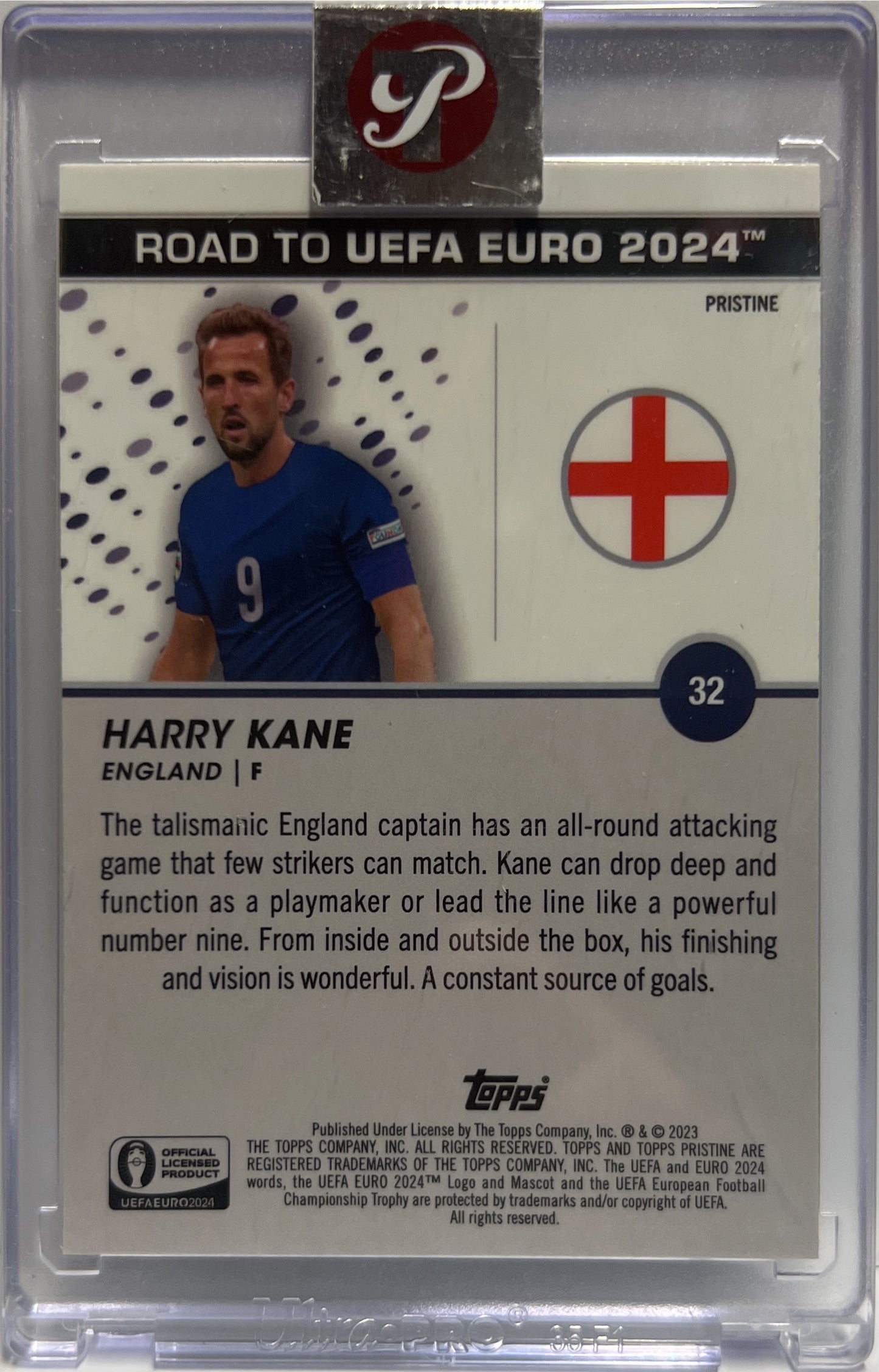 Harry Kane Topps Pristine Road To Euro 2024