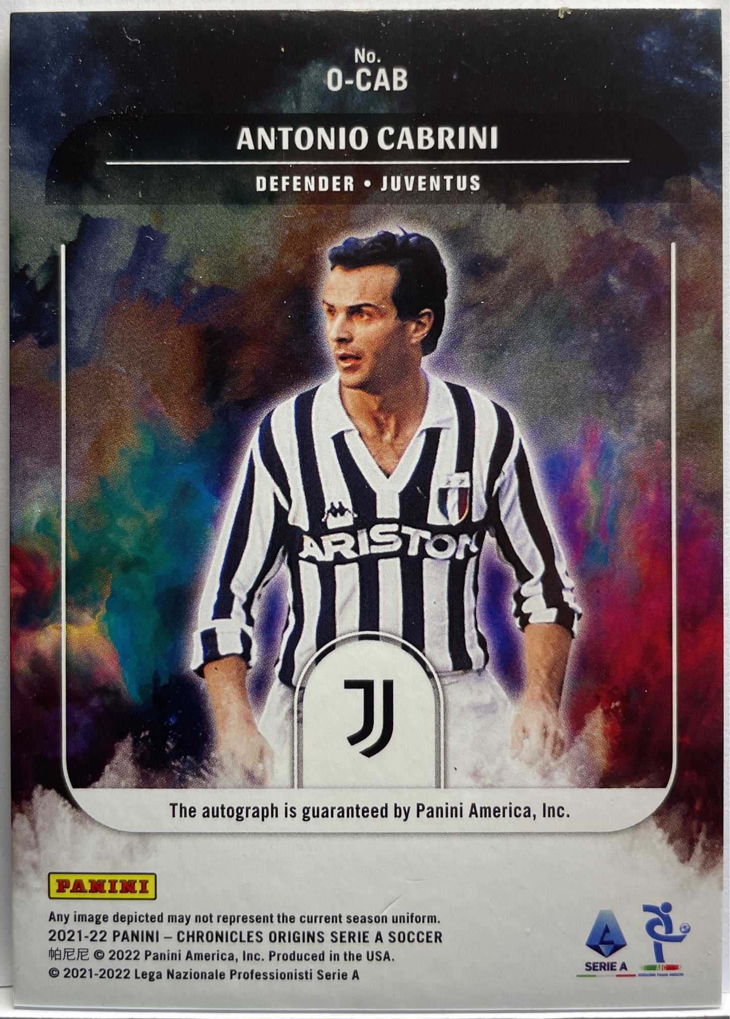 Antonio Cabrini 160/500 Autograph Origins Chronicles Serie A