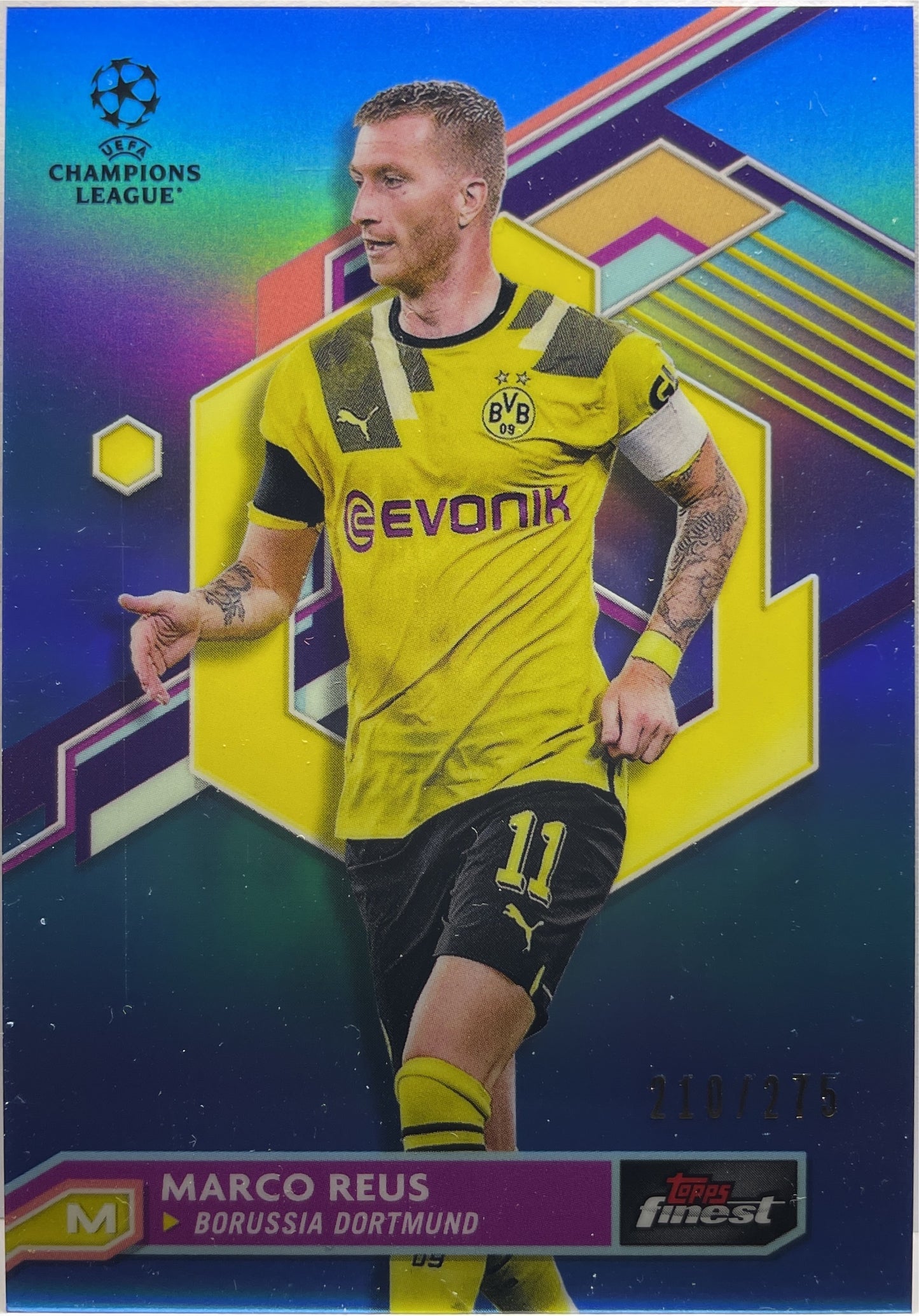 Marco Reus 210/275 Sky Blue Topps Finest UCC 2022/23