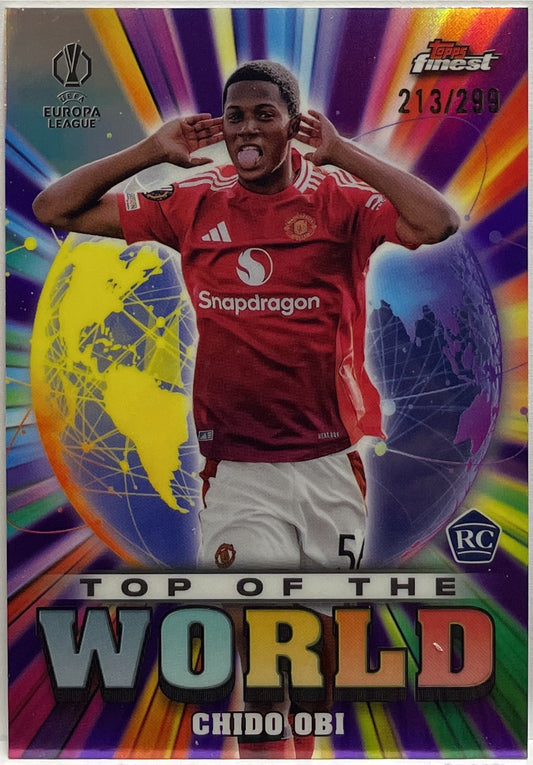 Chido Obi 213/299 Rookie Top of The World Purple Topps Finest UCC 2024/25