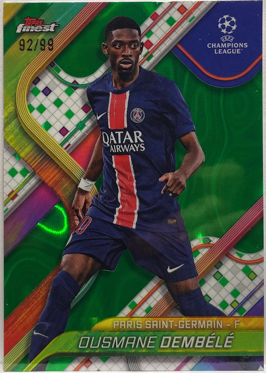 Ousmane Dembele 92/99 Green Lava Topps Finest UCC 2024/25