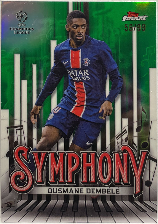 Ousmane Dembele 56/99 Symphony Green Topps Finest UCC 2024/25