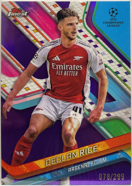 Declan Rice 78/299 Purple Topps Finest UCC 2024/25