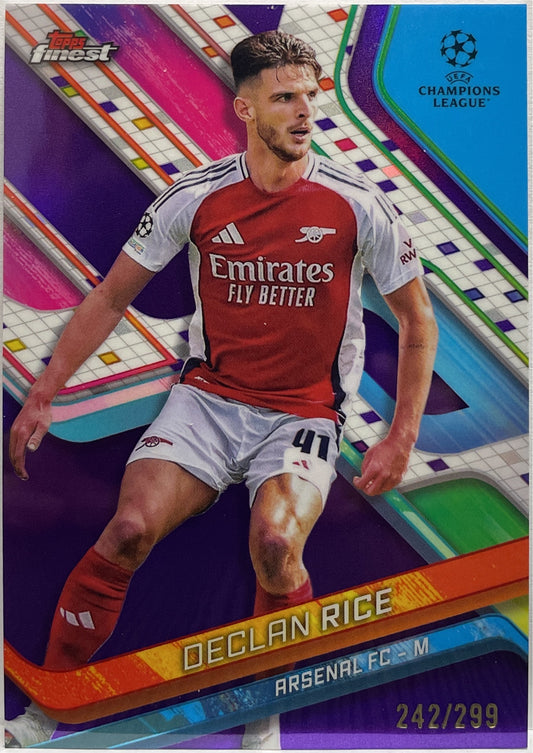 Declan Rice 242/299 Purple Topps Finest UCC 2024/25