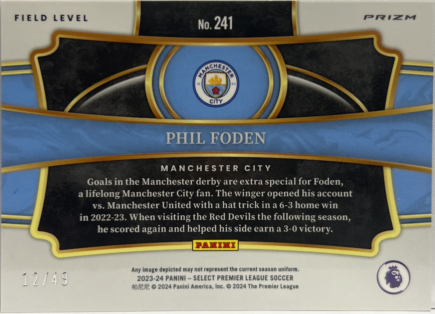 Phil Foden 12/49 Field Level Select Premier League 2023/24