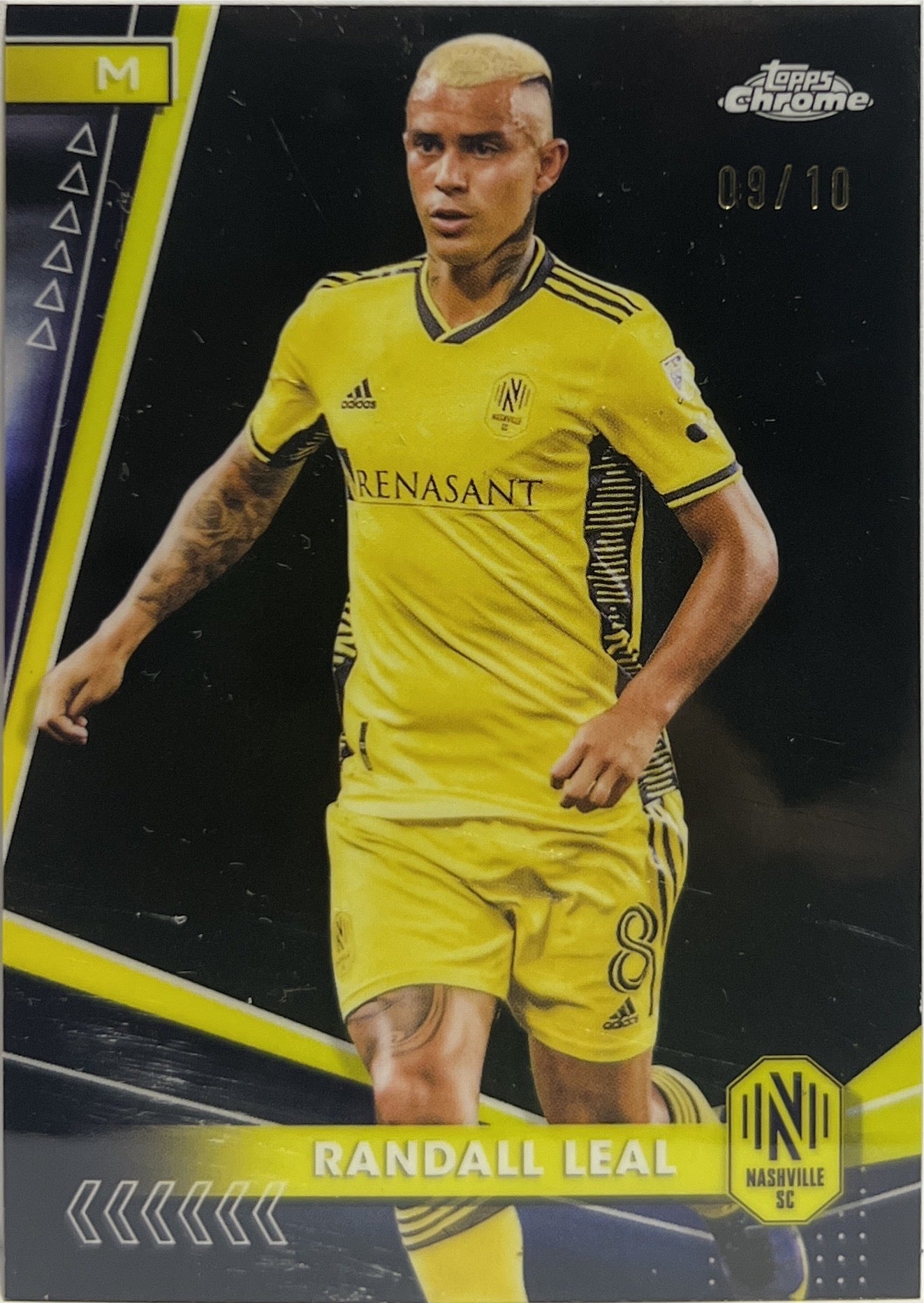 Randall Leal 9/10 Black Topps Chrome MLS 2023/24