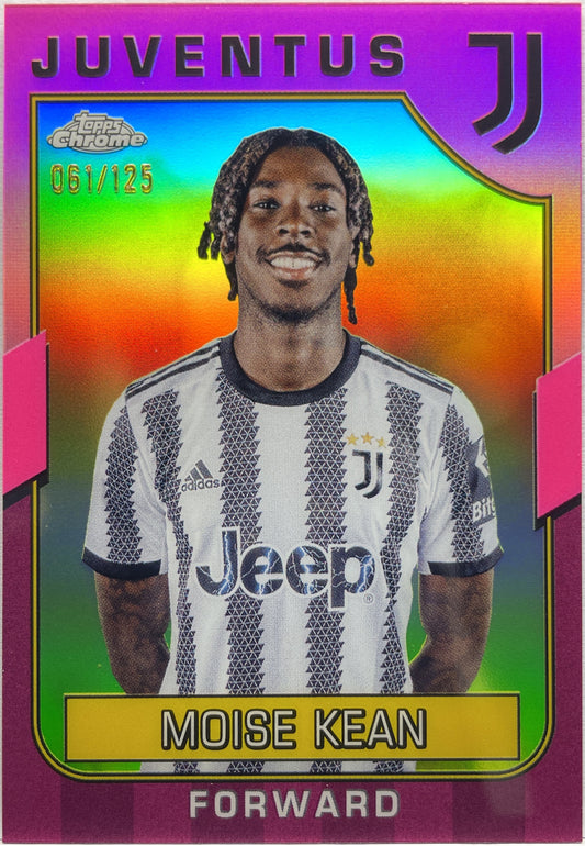 Moise Kean 61/125 Pink Topps Chrome Juventus 2022/23