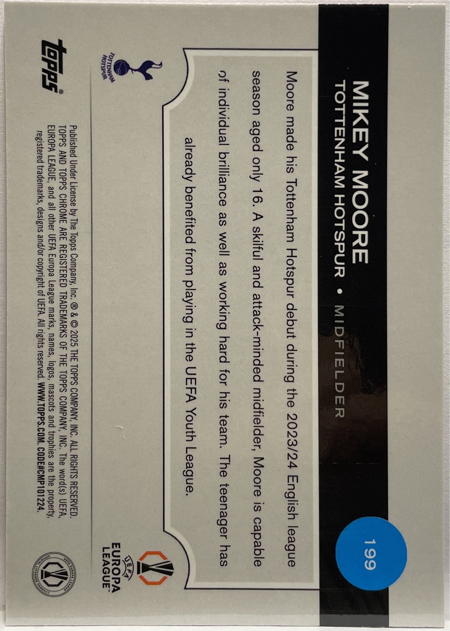 Mikey Moore 162/175 Rookie Pink RayWave Topps Chrome UCC 2024/25