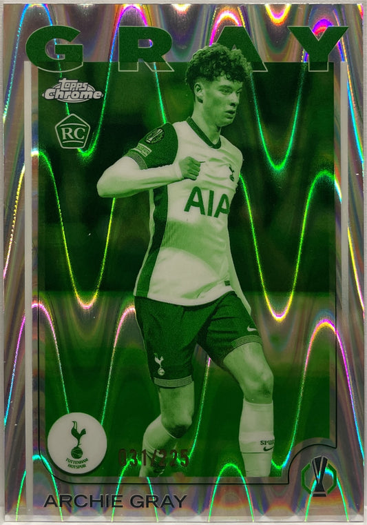 Archie Gray 31/225 Rookie Night Vision RayWave Topps Chrome UCC 2024/25
