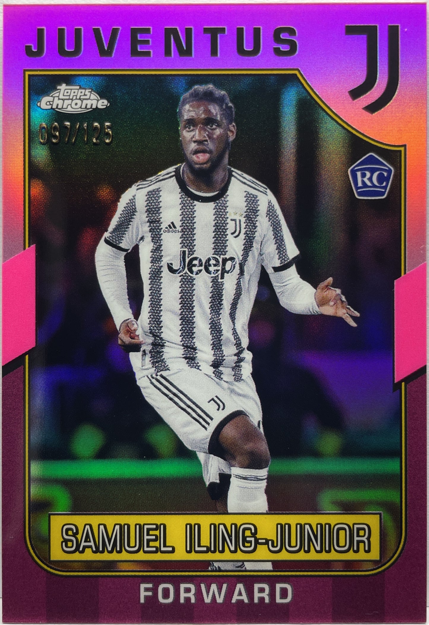 Samuel Iling-Junior 97/125 Rookie Pink Topps Chrome Juventus 2022/23