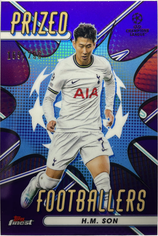 Heung-Min Son 169/299 Prized Footballers Purple Topps Finest UCC 2022/23