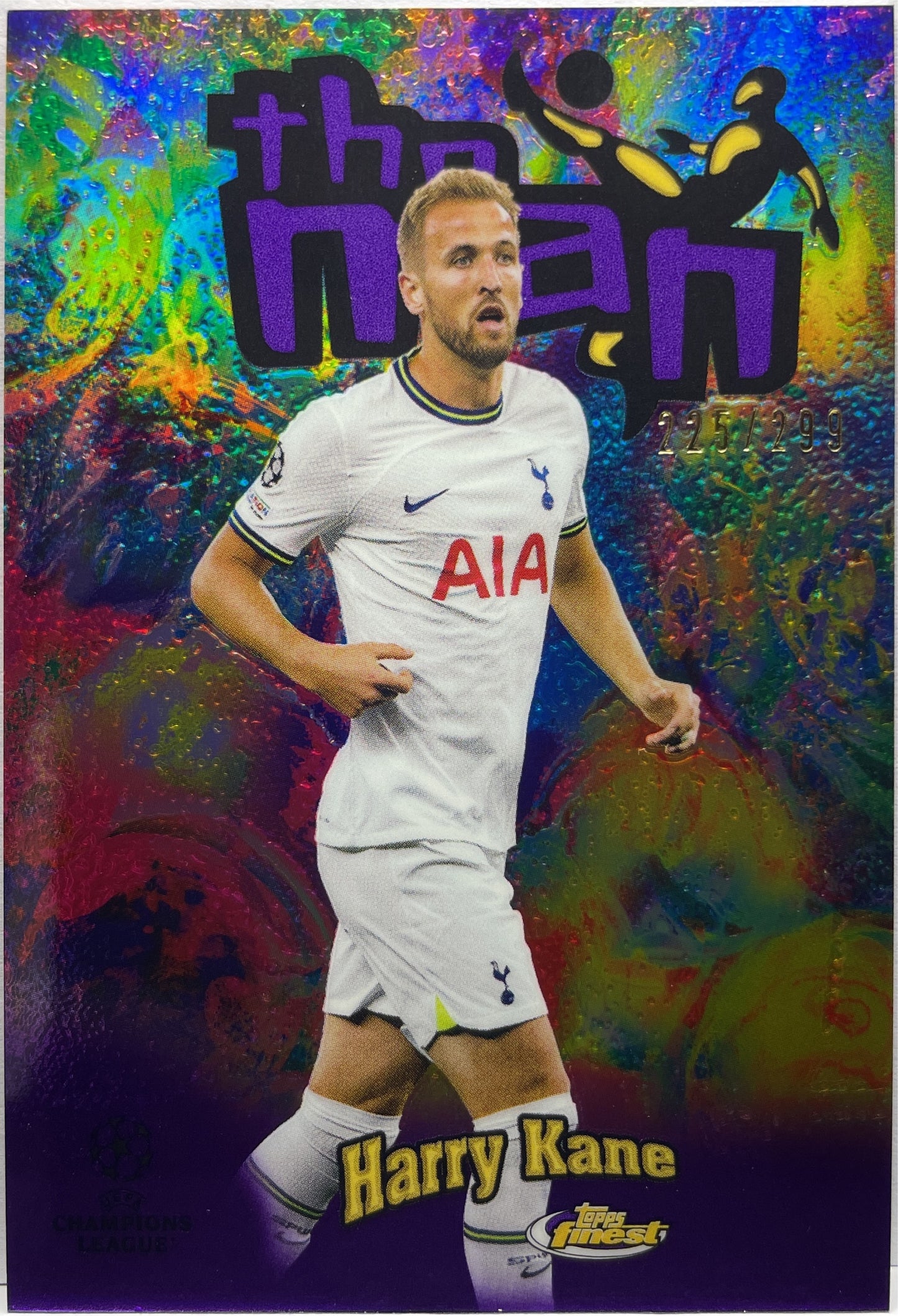 Harry Kane 225/299 The Man Purple Topps Finest UCC 2022/23