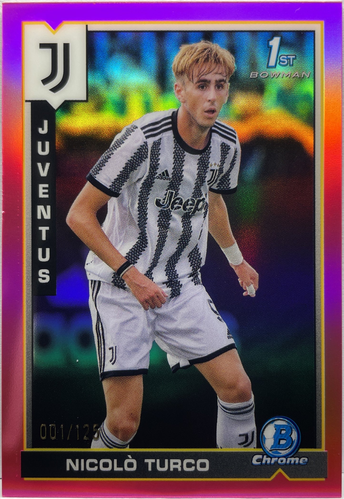 Nicolo Turco 1/125 1ST Bowman Pink Topps Chrome Juventus 2022/23