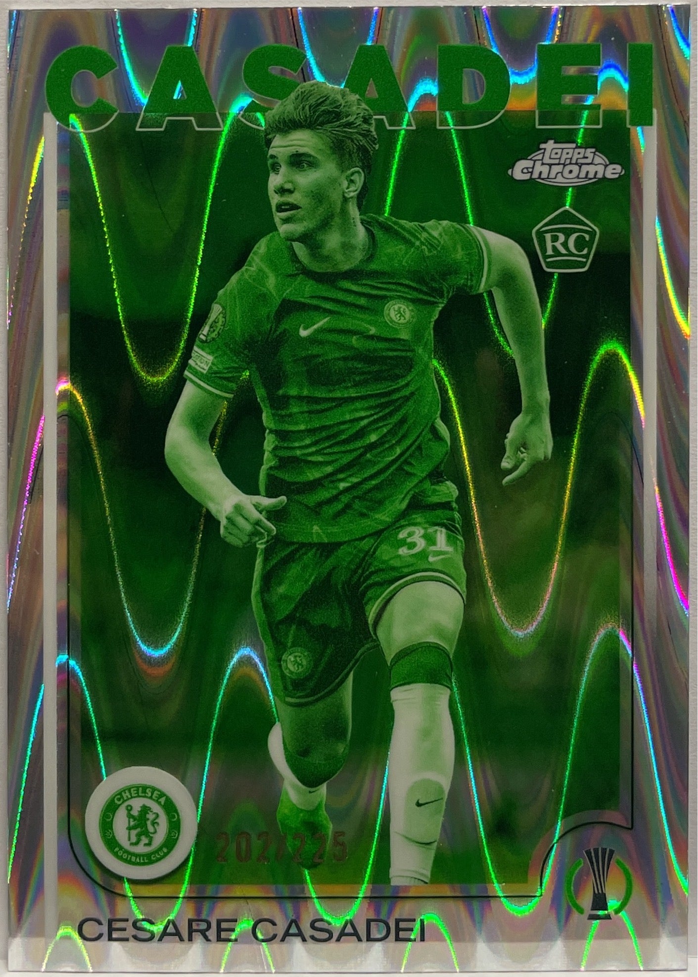 Cesare Casadei 202/225 Rookie Night Vision RayWave Topps Chrome UCC 2024/25