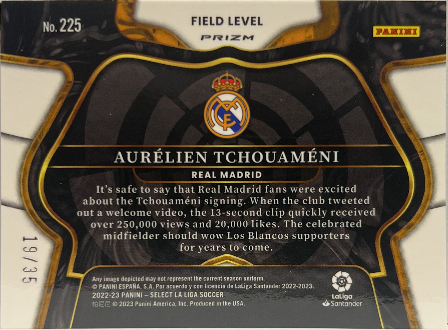 Aurelien Tchouameni 19/35 Field Level Select La Liga 2022/23