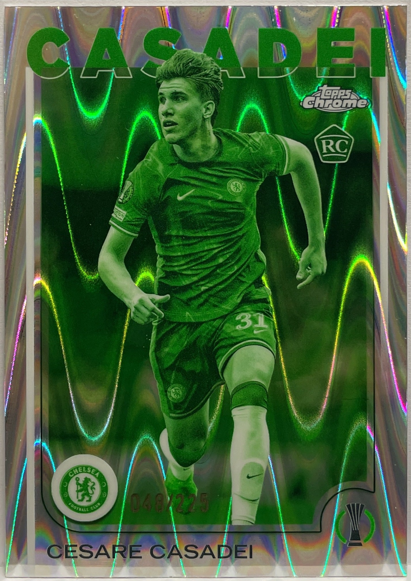 Cesare Casadei 48/225 Rookie Night Vision RayWave Topps Chrome UCC 2024/25
