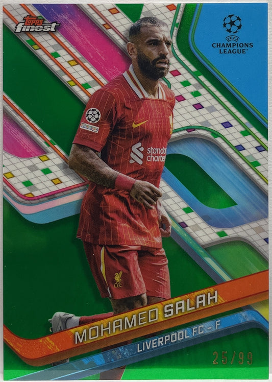 Mohamed Salah 25/99 Green Topps Finest UCC 2024/25