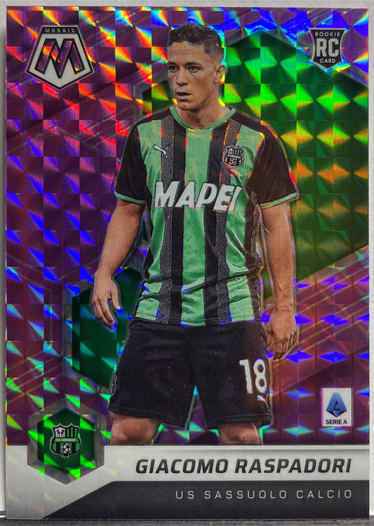 Giacomo Raspadori 29/49 Rookie Purple Mosaic Serie A 2021/22