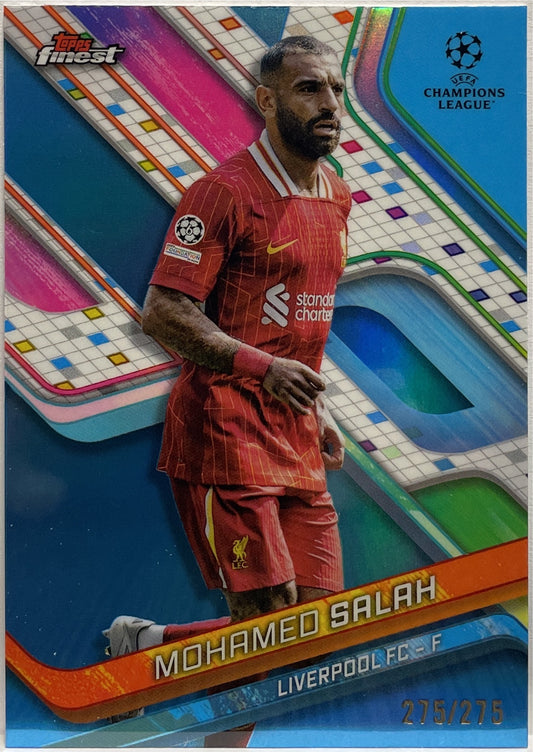 Mohamed Salah 275/275 Sky Blue Topps Finest UCC 2024/25