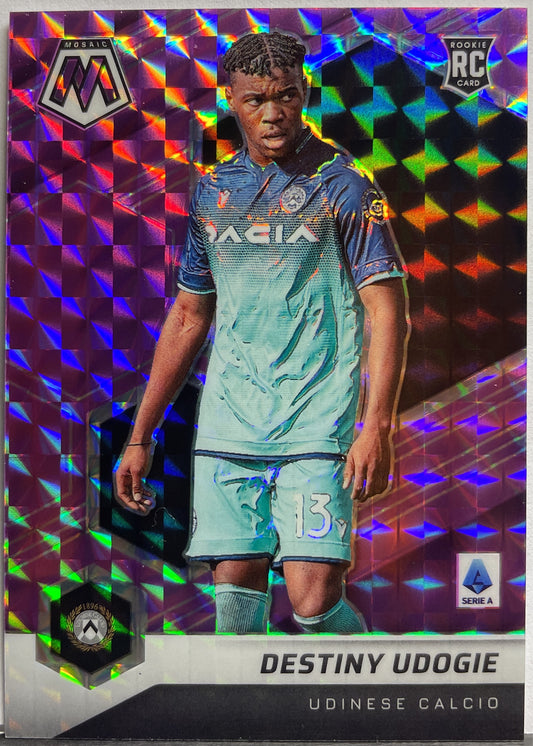 Destiny Udogie 46/49 Rookie Purple Mosaic Serie A 2021/22