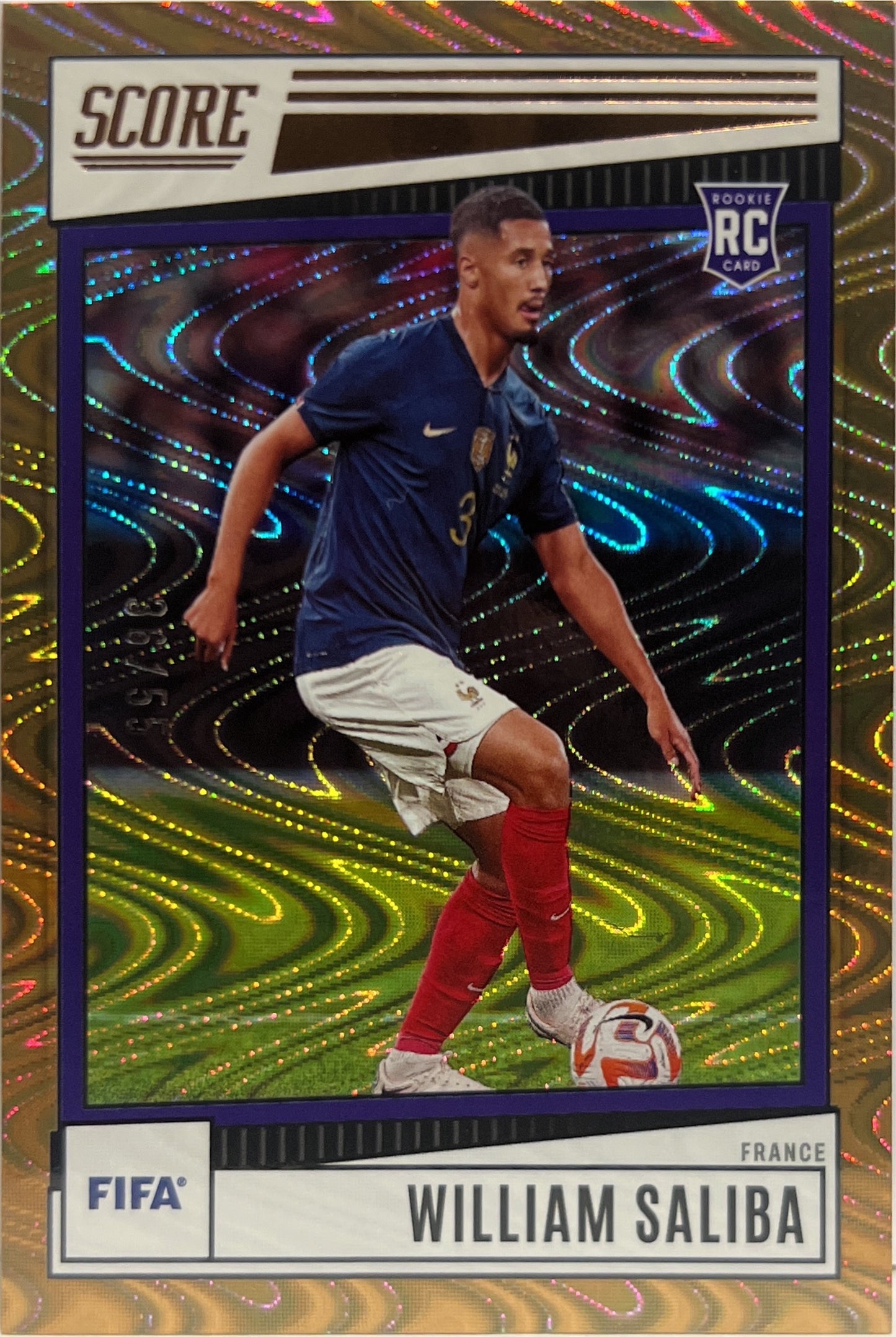 William Saliba 36/55 Rookie Bronze Swirl Score Fifa 2022/23