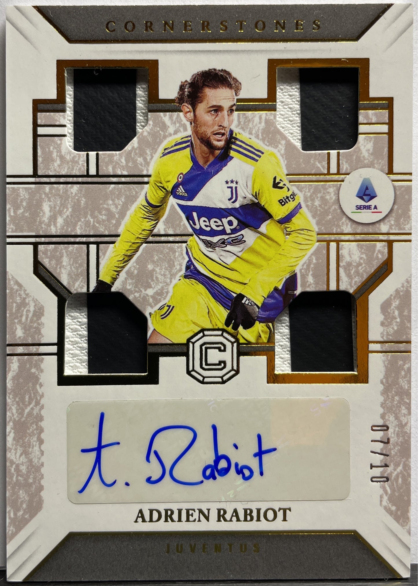 Adrien Rabiot 7/10 Autograph Memorabilia Cornerstones Chronicles