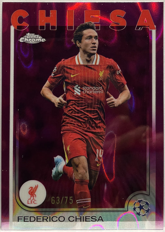 Federico Chiesa 63/75 Magenta Lava Topps Chrome UCC 2024/25