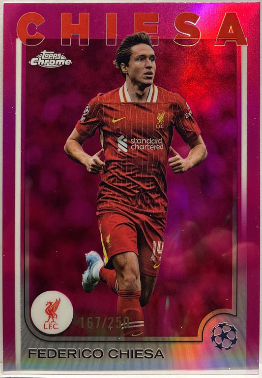 Federico Chiesa 167/250 Pink Topps Chrome UCC 2024/25