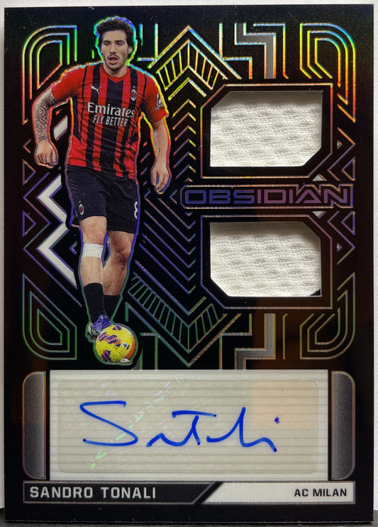 Sandro Tonali 28/149 Patch Autograph Obsidian 2021/22