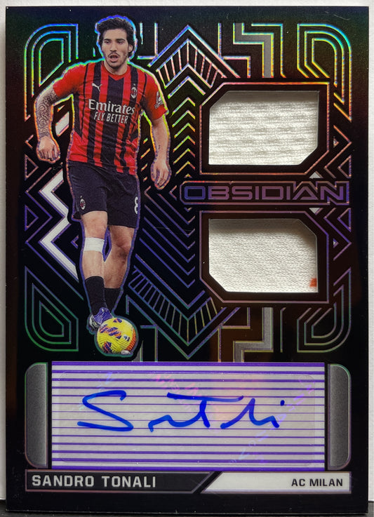 Sandro Tonali 68/75 Patch Autograph Obsidian 2021/22