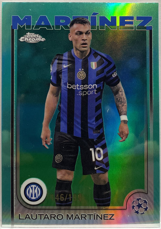 Lautaro Martinez 146/199 Aqua Topps Chrome UCC 2024/25