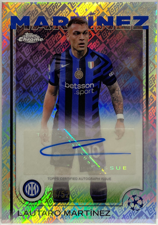 Lautaro Martinez 26/52 Autograph Toppsfractor Topps Chrome UCC 2024/25
