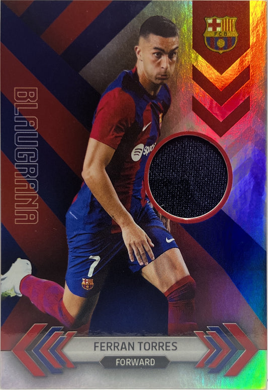 Ferran Torres Patch Blaugrana Relics Topps Barcelona Team Set 2023/24