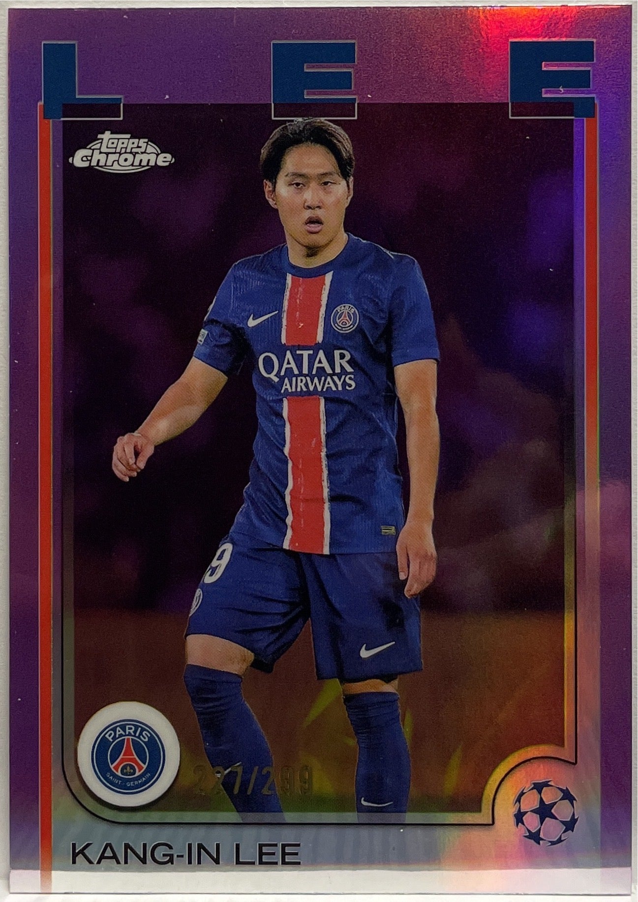 Kang In Lee 227/299 Violet Topps Chrome UCC 2024/25