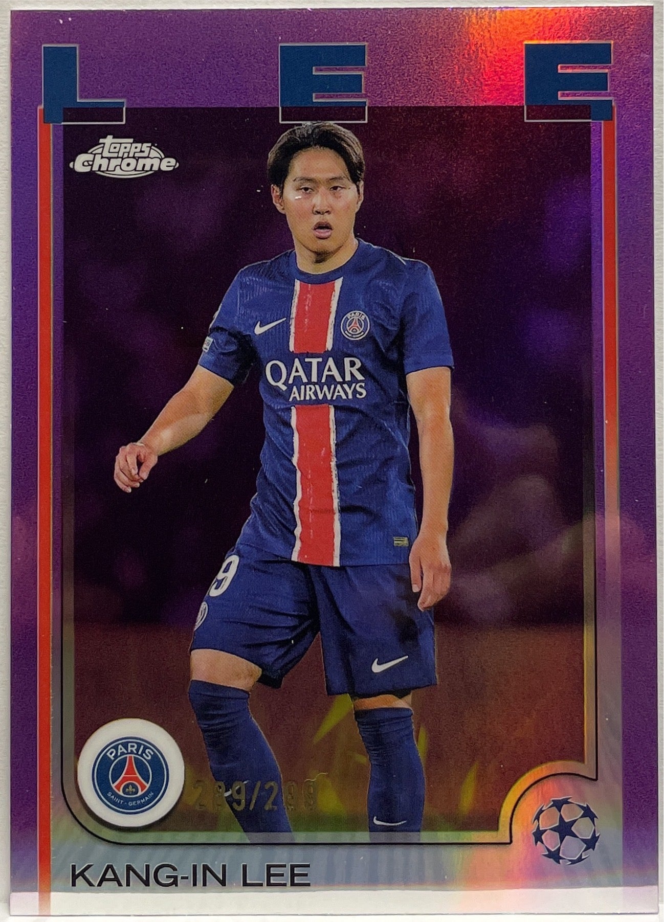 Kang In Lee 289/299 Violet Topps Chrome UCC 2024/25
