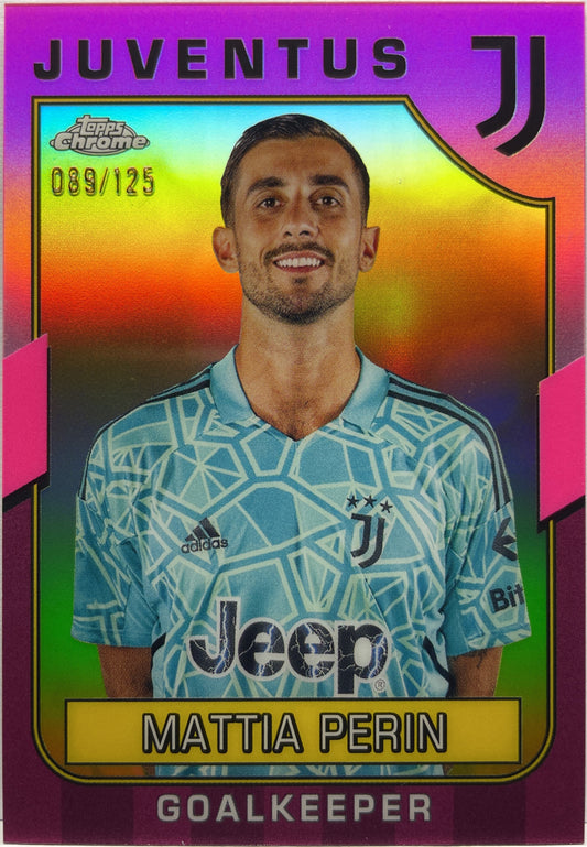 Mattia Perin 89/125 Pink Topps Chrome Juventus 2022/23