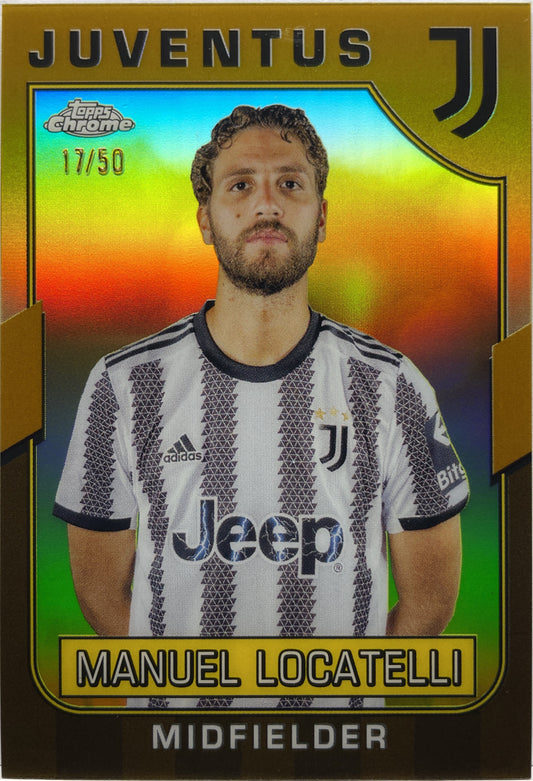 Manuel Locatelli 17/50 Gold Topps Chrome Juventus 2022/23