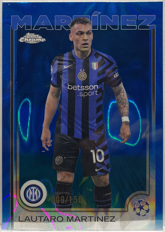 Lautaro Martinez 9/150 Blue Lava Topps Chrome UCC 2024/25