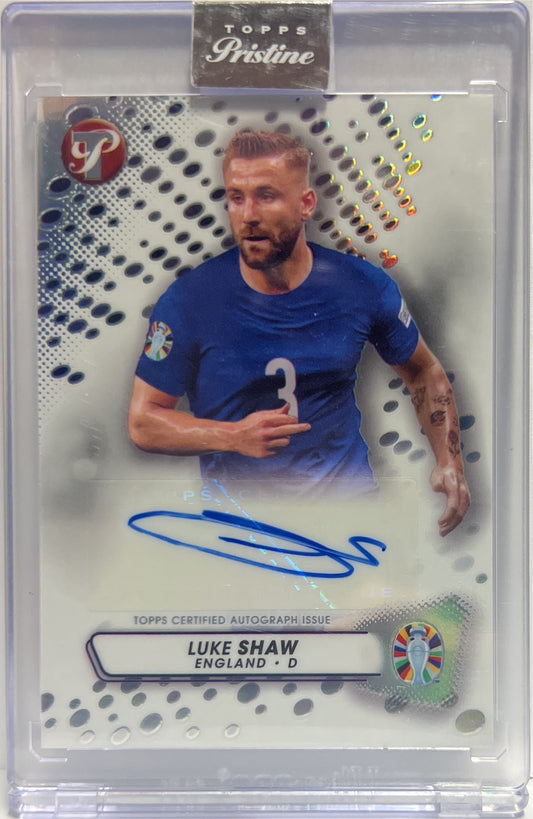 Luke Shaw Autograph Topps Pristine Road To Euro 2024
