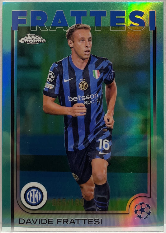 Davide Frattesi 65/199 Aqua Topps Chrome UCC 2024/25