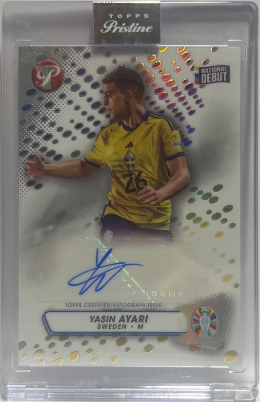 Yasin Ayari Autograph National Debut Topps Pristine Road To Euro 2024