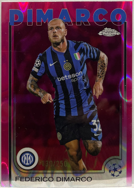 Federico Dimarco 130/250 Pink Lava Topps Chrome UCC 2024/25