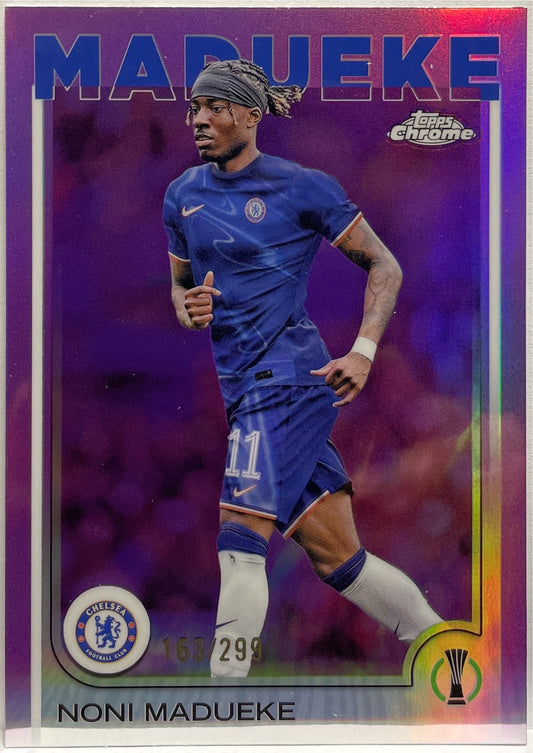 Noni Madueke 163/299 Violet Topps Chrome UCC 2024/25
