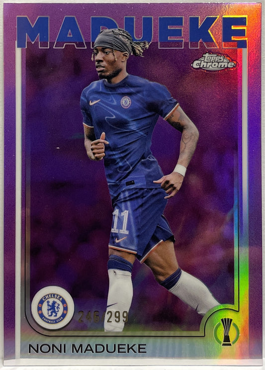 Noni Madueke 246/299 Violet Topps Chrome UCC 2024/25