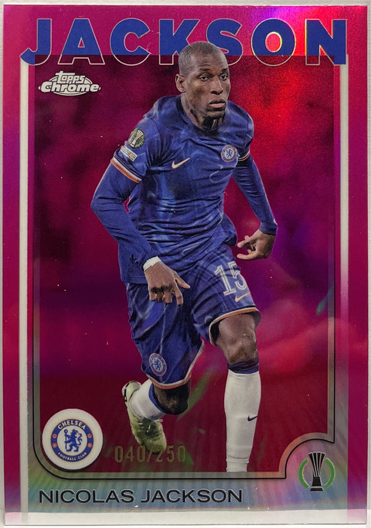 Nicolas Jackson 40/250 Pink Topps Chrome UCC 2024/25