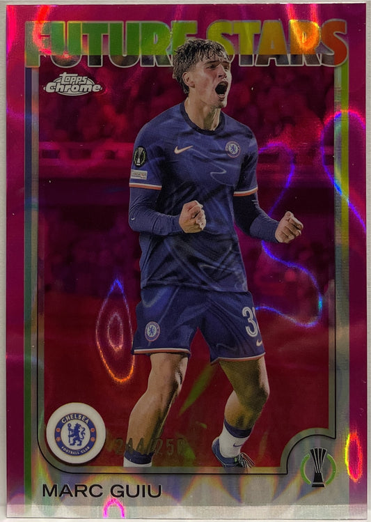 Marc Guiu 244/250 Future Stars Pink Lava Topps Chrome UCC 2024/25