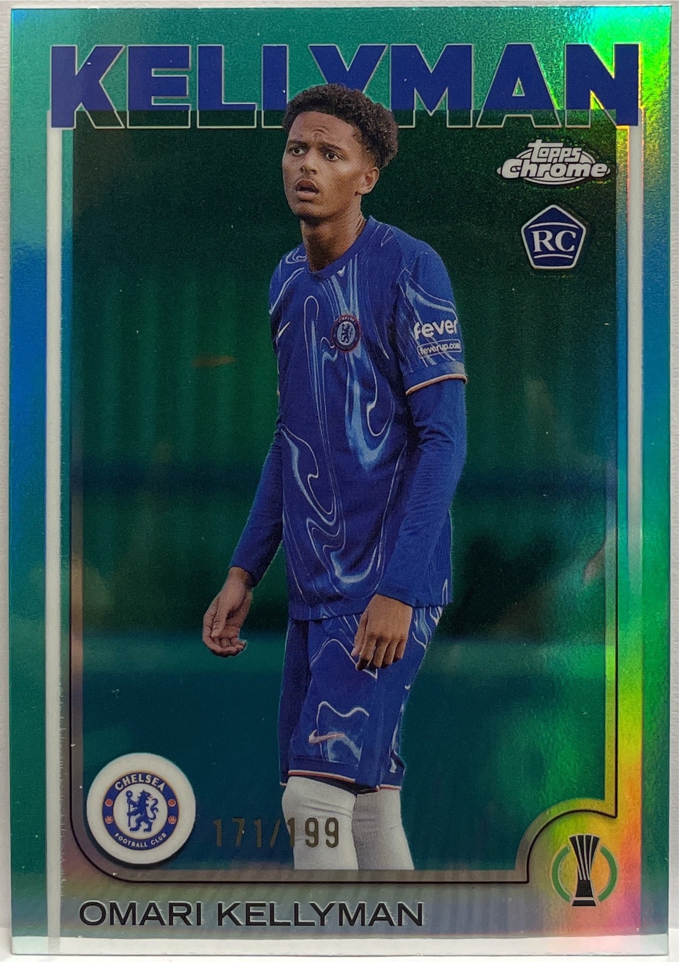 Omari Kellyman 171/199 Rookie Aqua Topps Chrome UCC 2024/25